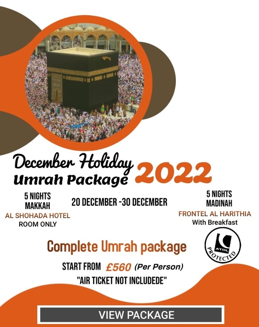DECEMBER Umrah Package 2022